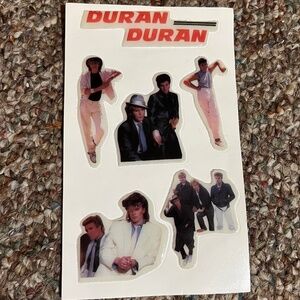 Vintage 80's Duran Duran Set of 6 Collectible Puffy Stickers - NWOT